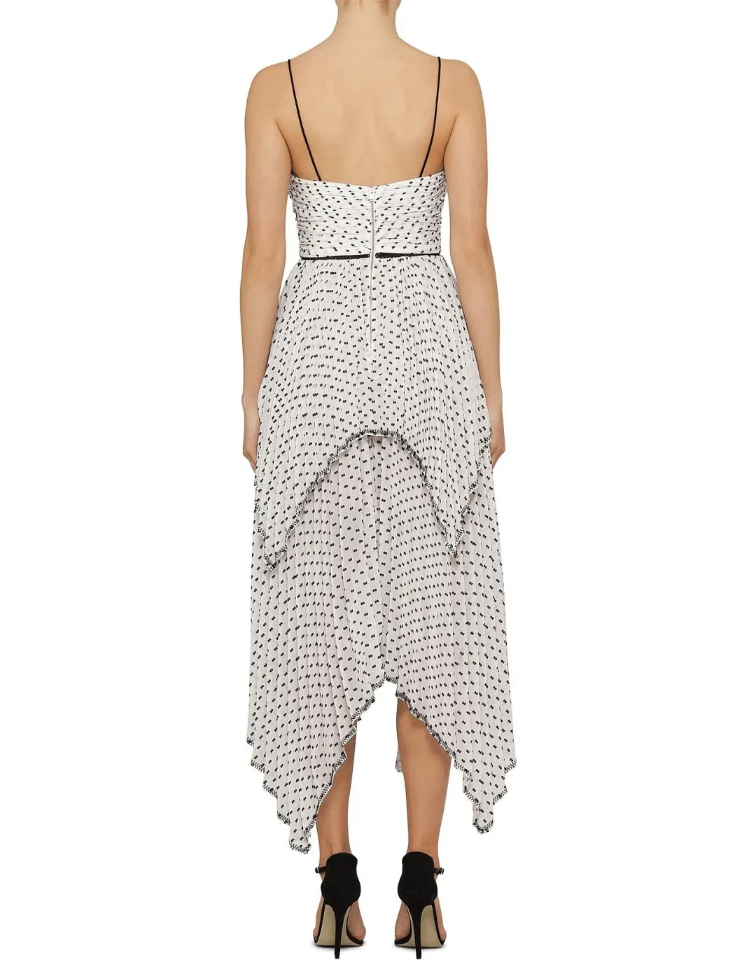 Self-Portrait Plumetis Tiered Midi Dress Print Size 12 for rent on The Volte - main image