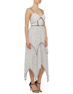 Self-Portrait Plumetis Tiered Midi Dress Print Size 12 for rent on The Volte - image 2