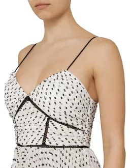 Self-Portrait Plumetis Tiered Midi Dress Print Size 12 for rent on The Volte - image 4