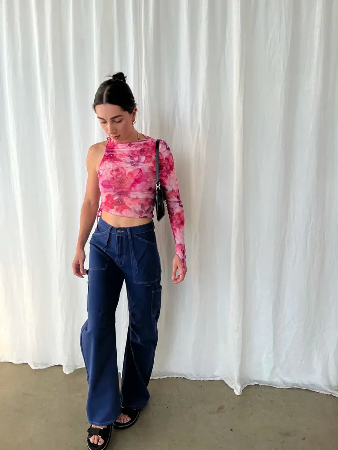 I.AM.GIA Jamari Top Pink Floral Size XXS / AU 6 for rent on The Volte - main image
