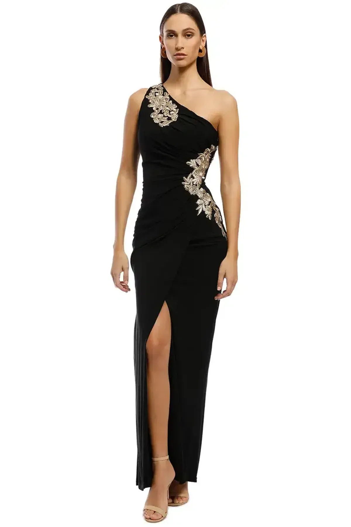 Montique Donatella Applique Gown in Black Size 20 - Image 1