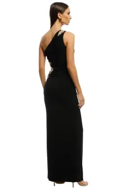 Montique Donatella Applique Gown in Black Size 20 for rent on The Volte - image 2