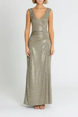 Montique Milani Metallic Gown in Gold Size 18 for rent on The Volte - image 1