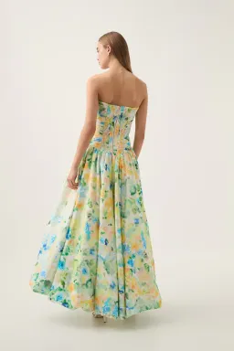 Aje Violette Bubble Hem Maxi Dress Floral Haze Size 8 for rent on The Volte - image 3
