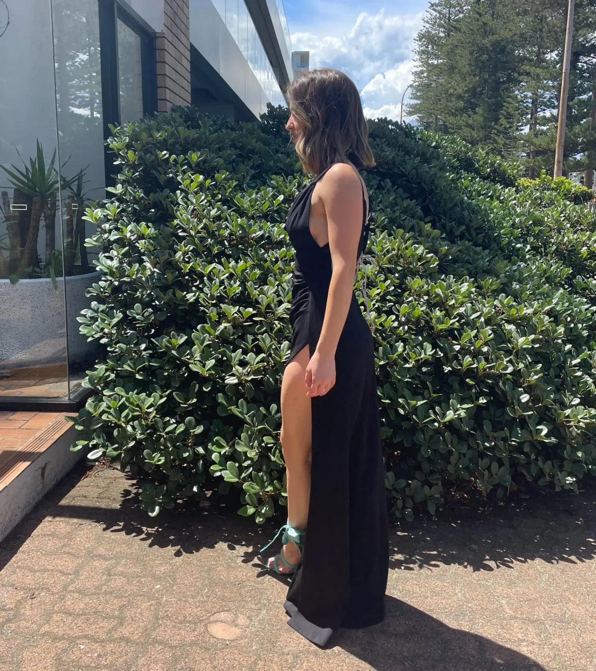 Alamour The Label Irma Low Neck Gown Black Size 8 - Image 3