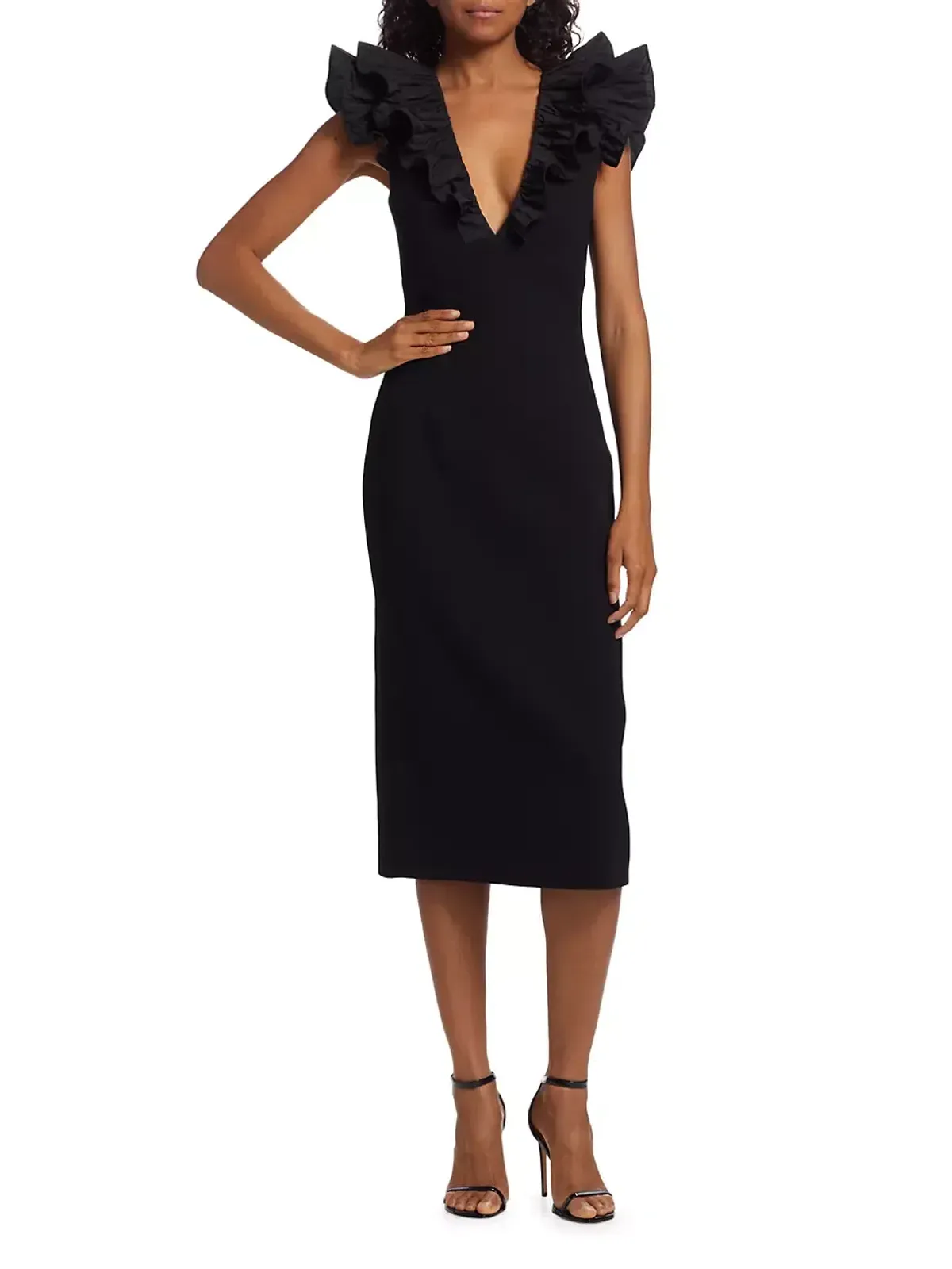 Rebecca Vallance Chloe Midi Dress Black Size 14 - Image 1