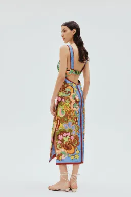 Alemais Dreamer Corset Midi Dress Multi Size 14 for rent on The Volte - image 3