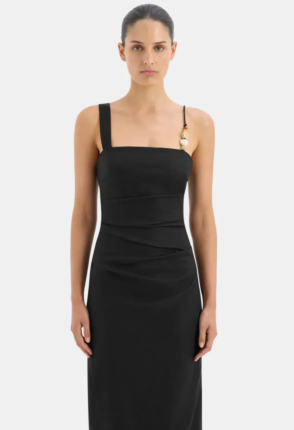 Sir The Label Antonia Beaded Midi Dress Black Size 1 / AU 8 - Image 2