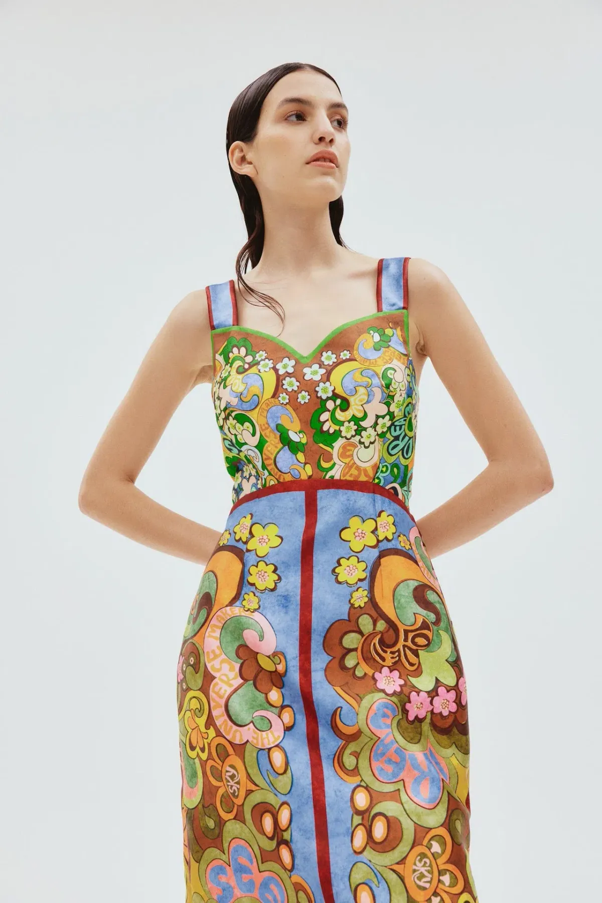Alemais Dreamer Corset Midi Dress Floral Size 8 - Image 4