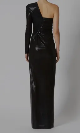 Scanlan Theodore Lacquer Jersey Gown Black Size 8 for rent on The Volte - image 3