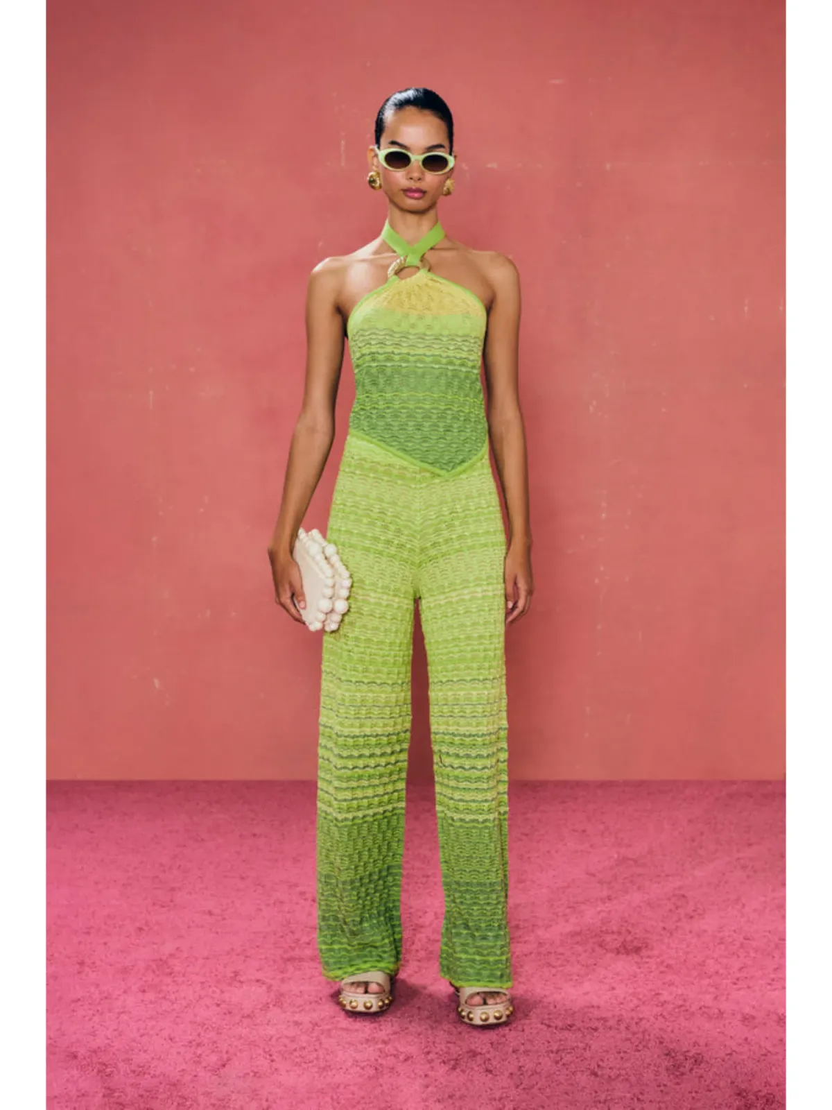 Cult Gaia Jayla Knit Pants and Top Set Ombré Size AU 8 - Image 1