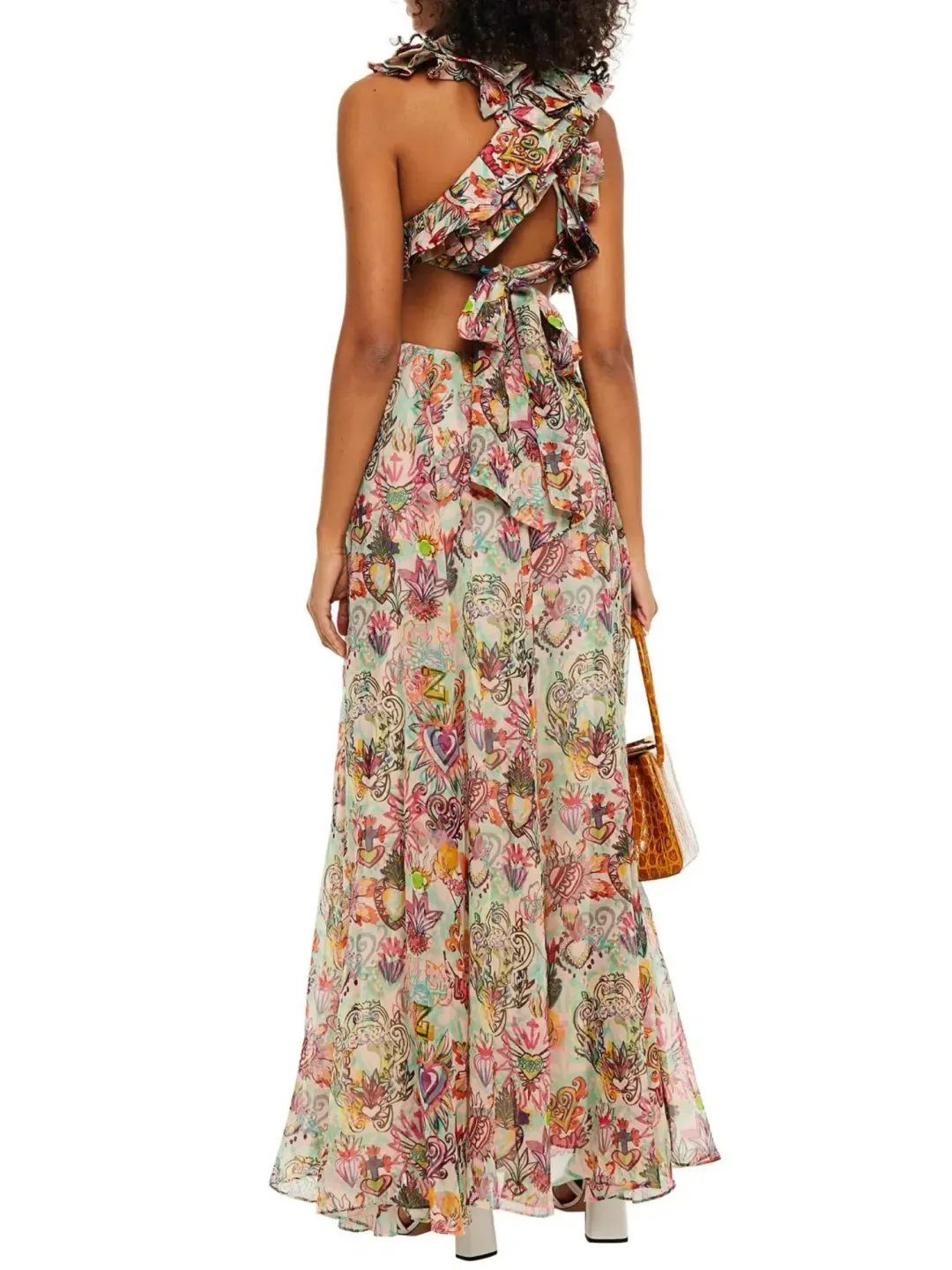 Zimmermann Flaming Hearts The Lovestruck Ruffle Gown Floral Size 3/ AU 14 for rent on The Volte - main image
