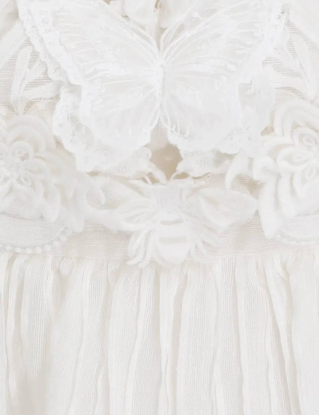 Zimmermann Luminous Embroidered Gown Natural Size 2 / AU 12 for rent on The Volte - main image