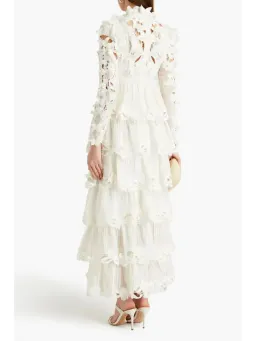 Zimmermann Luminous Embroidered Gown Natural Size 2 / AU 12 for rent on The Volte - image 2