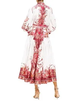 Zimmermann Wavelength Placement Midi Dress Pink Phoenix Size 1 / AU 10 for rent on The Volte - image 3