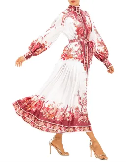 Zimmermann Wavelength Placement Midi Dress Pink Phoenix Size 1 / AU 10 for rent on The Volte - image 2