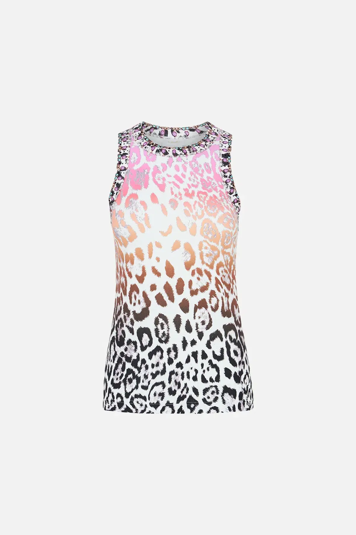 Camilla Kitty Kat Klub Jersey Tank Top Leopard Print Size XL / AU 16 - Image 5