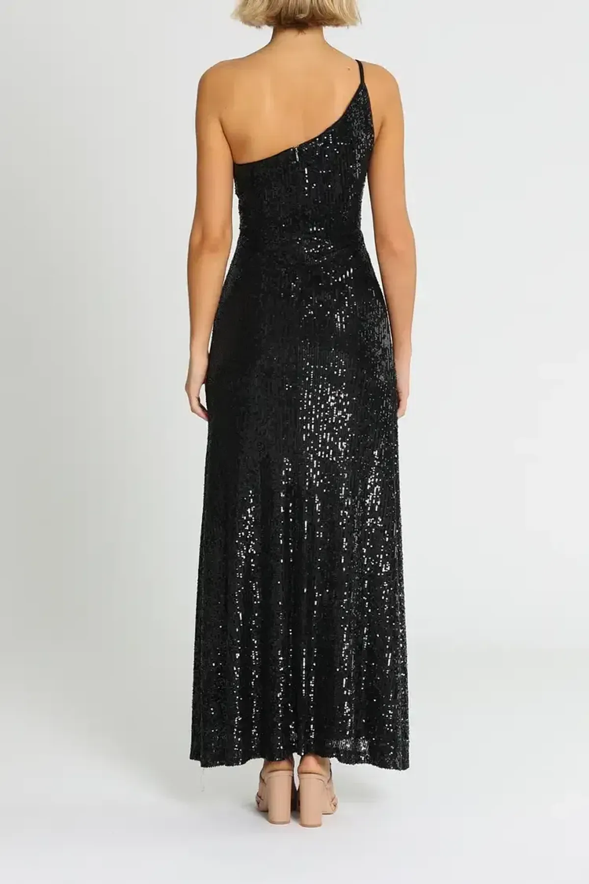 Montique Elle Sequin Gown in Black Size 12 - Image 3
