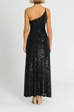 Montique Elle Sequin Gown in Black Size 12 for rent on The Volte - image 3