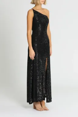 Montique Elle Sequin Gown in Black Size 12 for rent on The Volte - image 2
