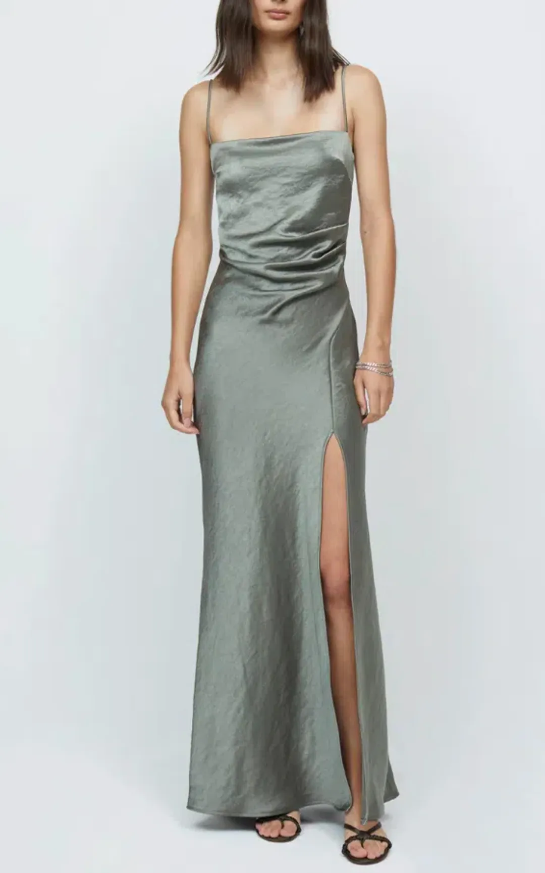 Bec & Bridge Nadia Maxi Dress in Khaki Size 10 for rent on The Volte - main image