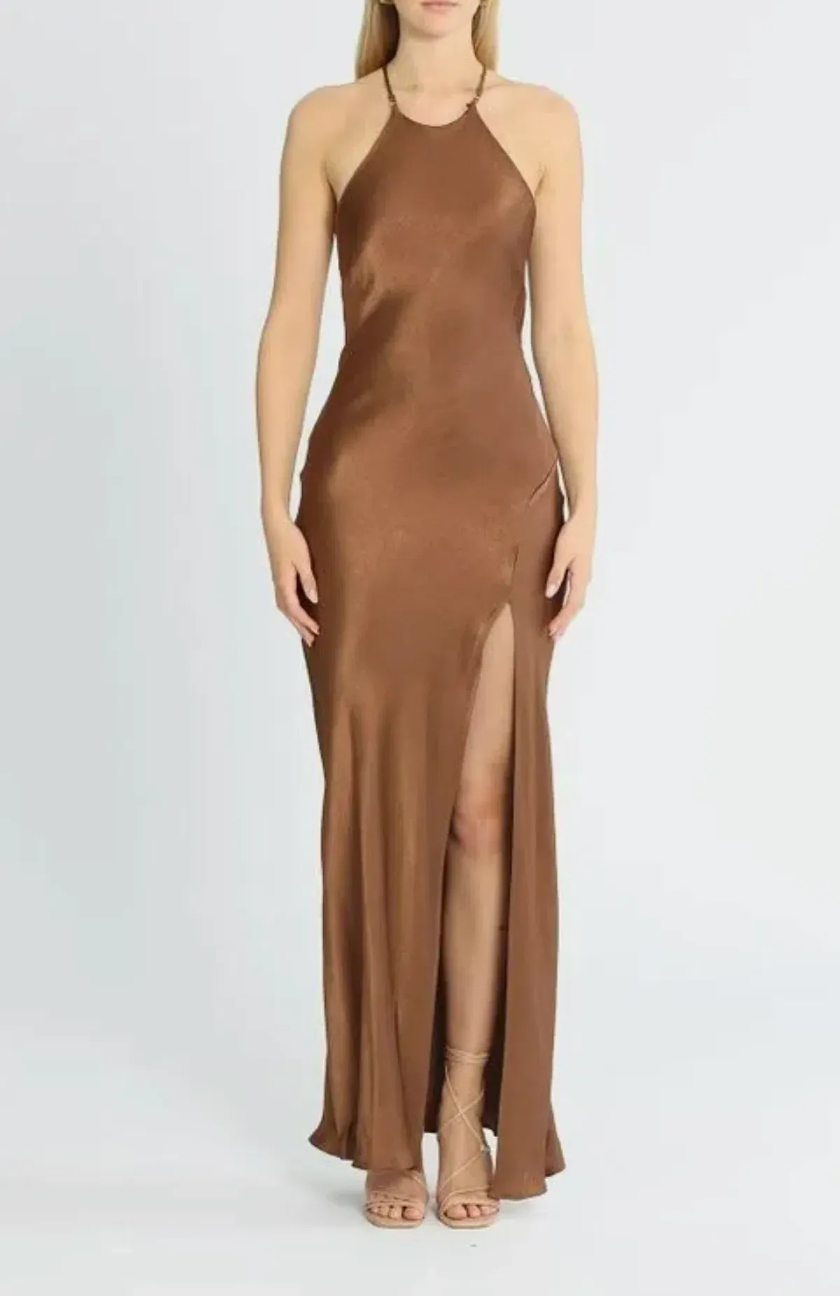 Bec & Bridge Annika Maxi Dress Brown Size 8 - Image 4