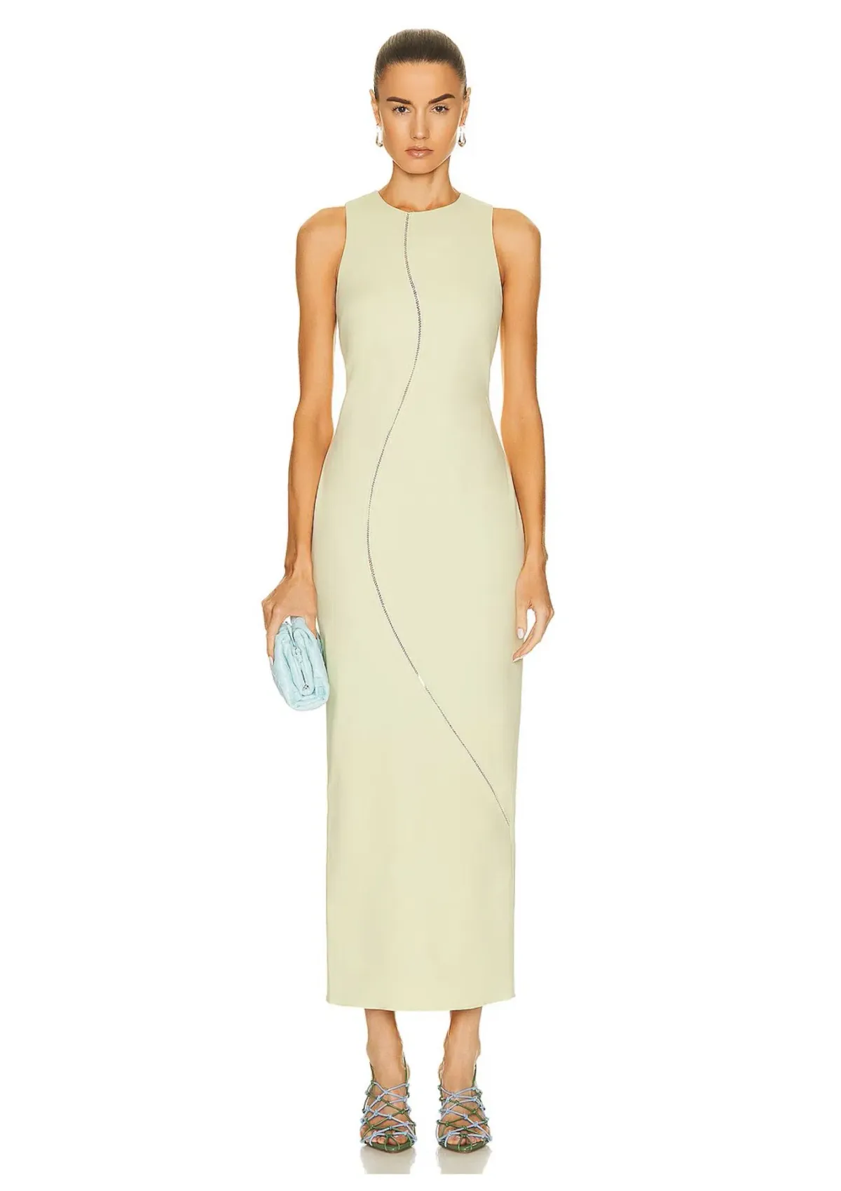 Sir The Label Esther Midi Dress Pistachio Green Size 2 / 10 AU - Image 1