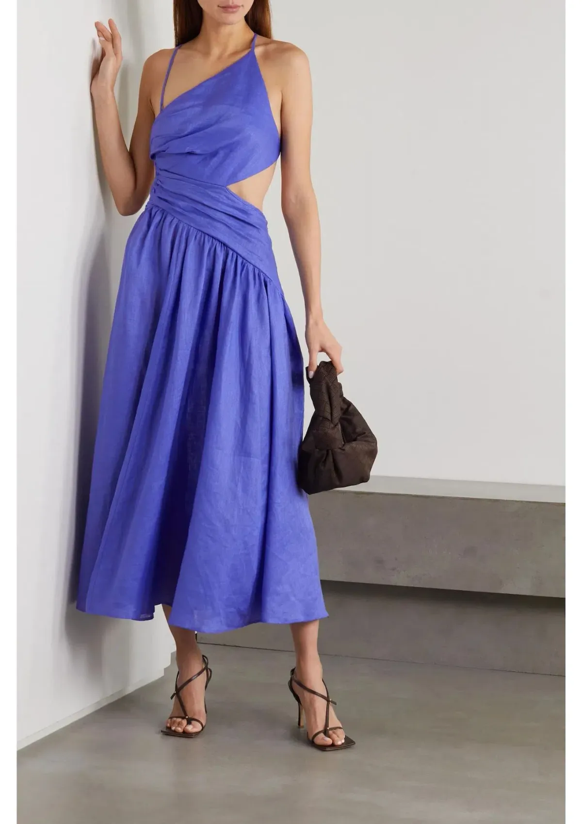 Zimmermann Tropicana Midi Dress Electric Blue Size 10 for rent on The Volte - main image