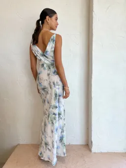 Bec & Bridge Corrine V Maxi Dress in Watercolour Floral Size 8 for rent on The Volte - image 3