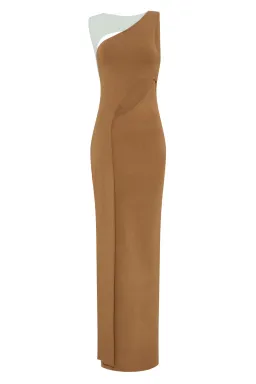 Sir The Label Nadja Cut Out Midi Dress Cinnamon Size 0 / 6 AU for rent on The Volte - image 3