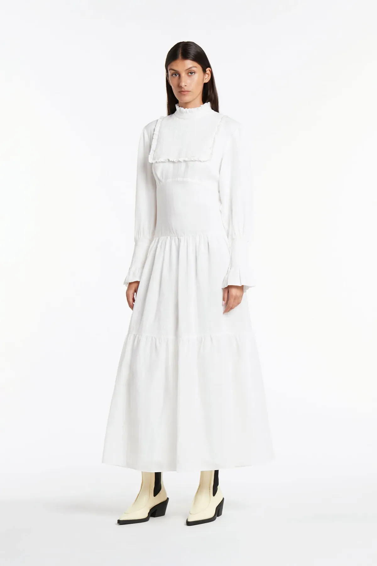 Sir The Label Diana Smocked Gown Ivory Size 3/ AU 12 - Image 2