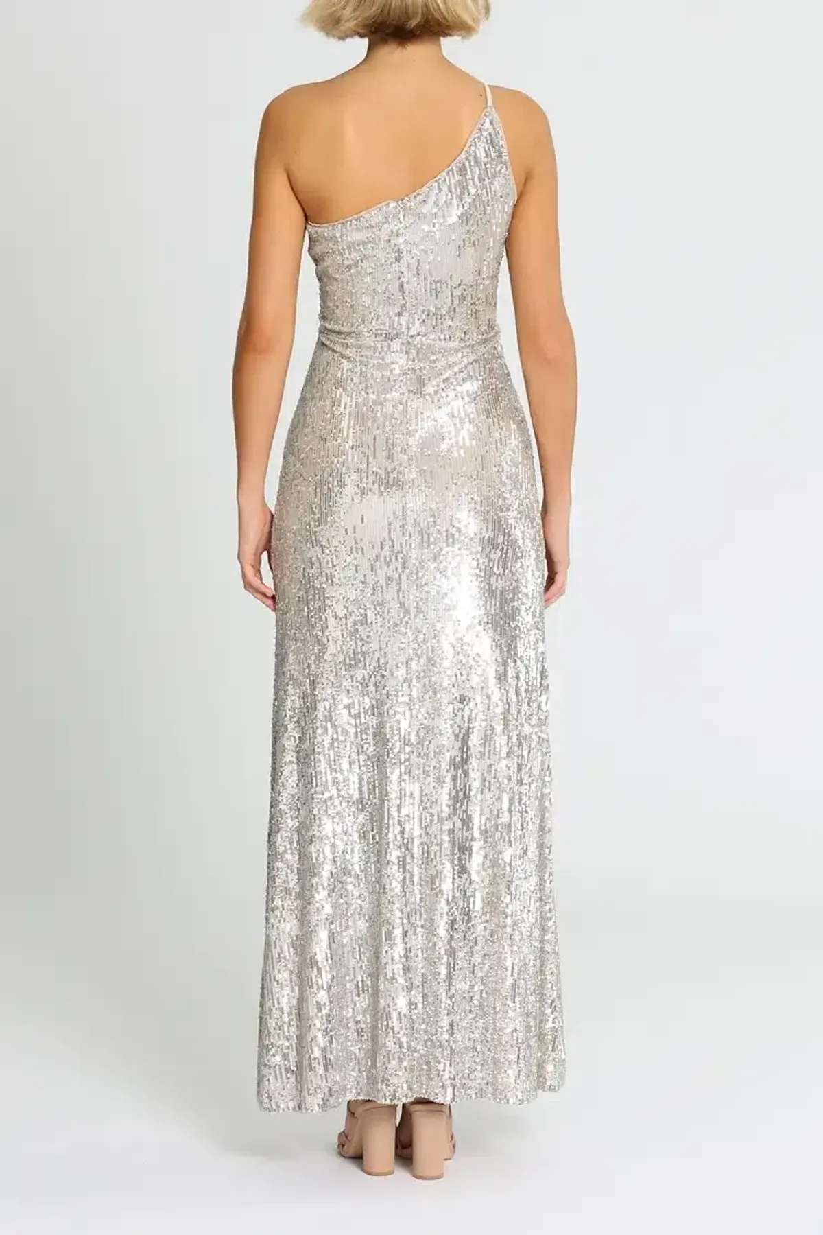 Montique Elle Sequin Mink Gown in Mink Size 14 - Image 3