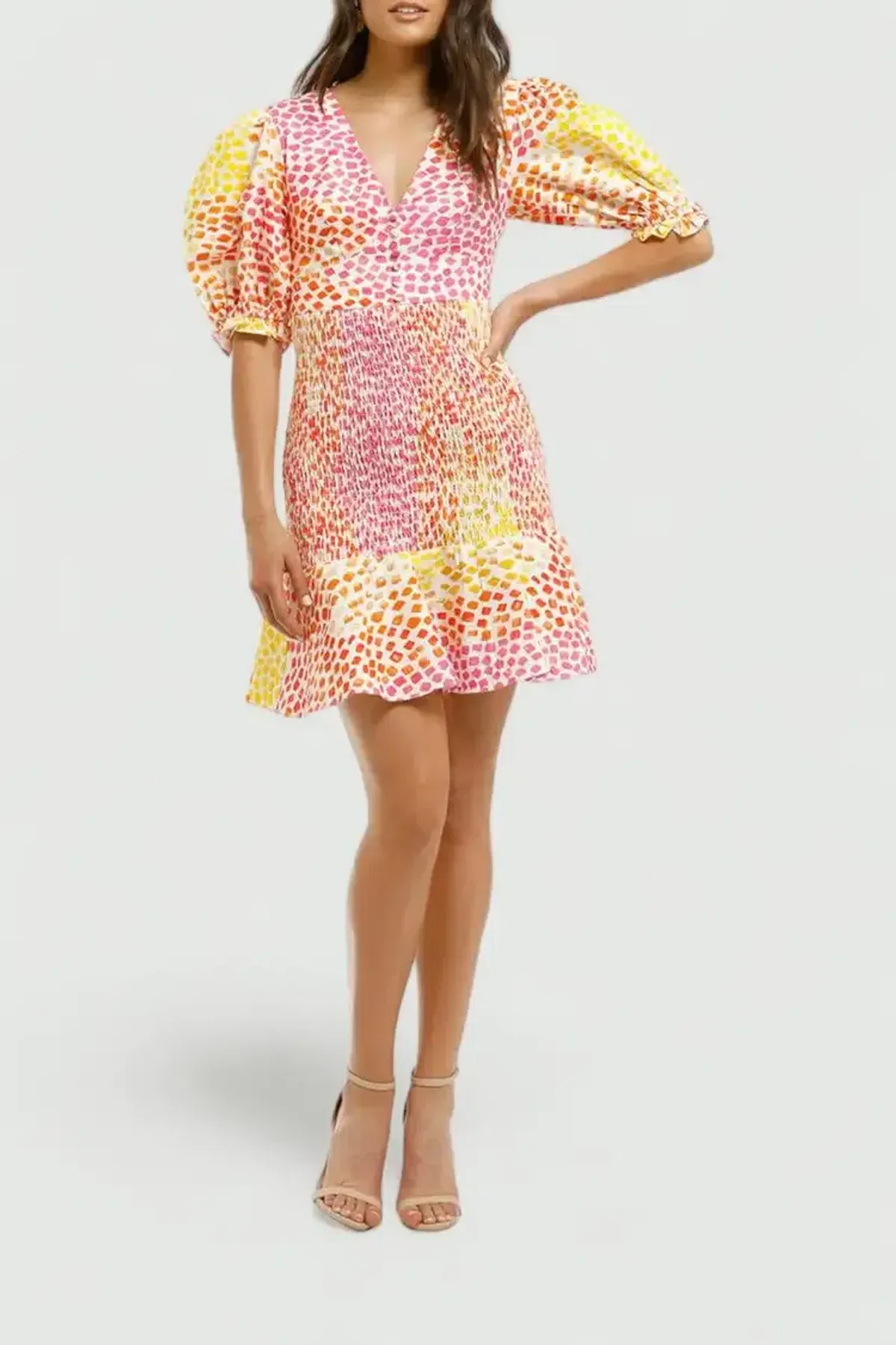 Ministry of Style Gazania Mini Dress Multi Print Size 10 - Image 2