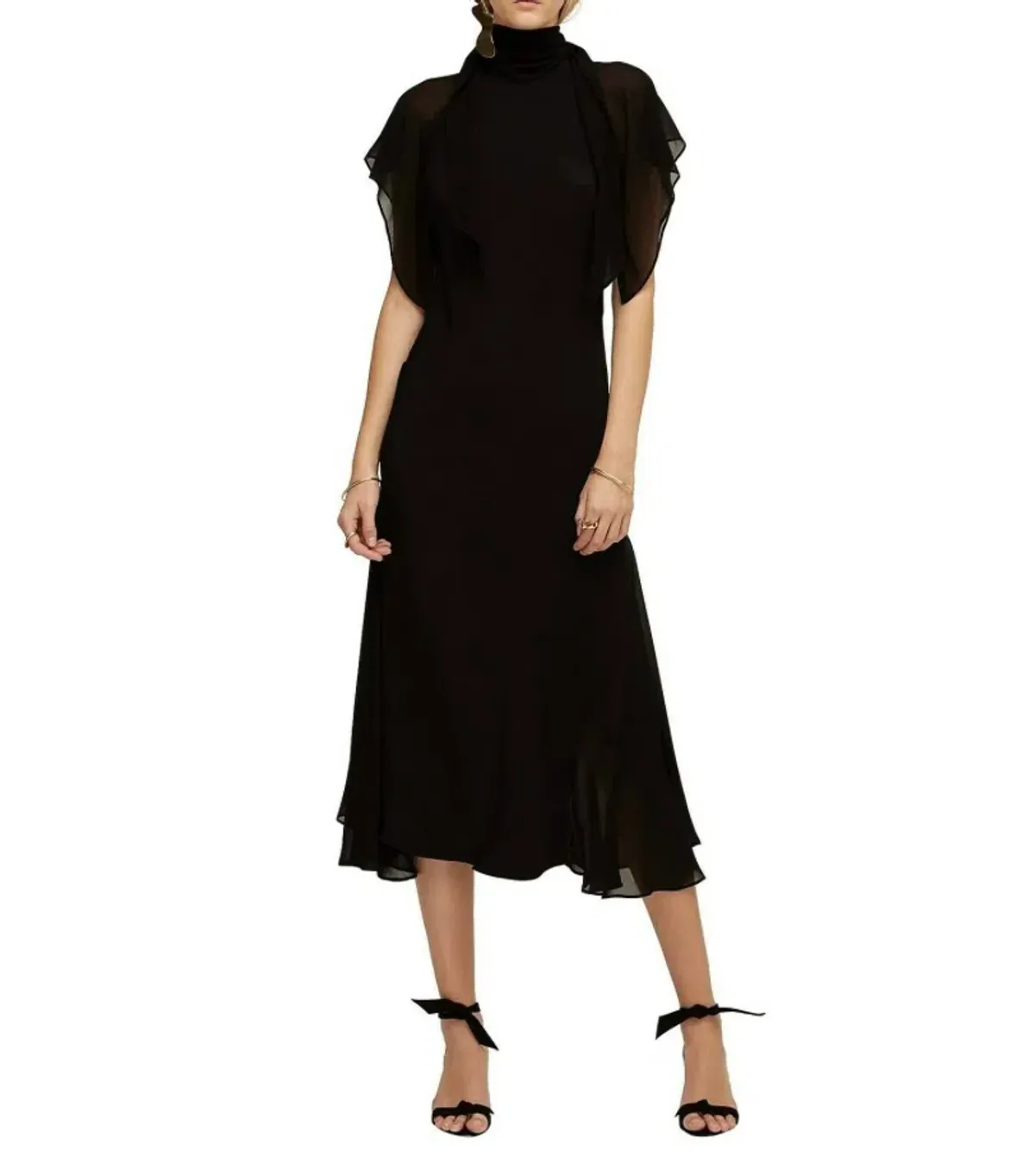 Lover Serene Midi Dress Black Size 6 - Image 2