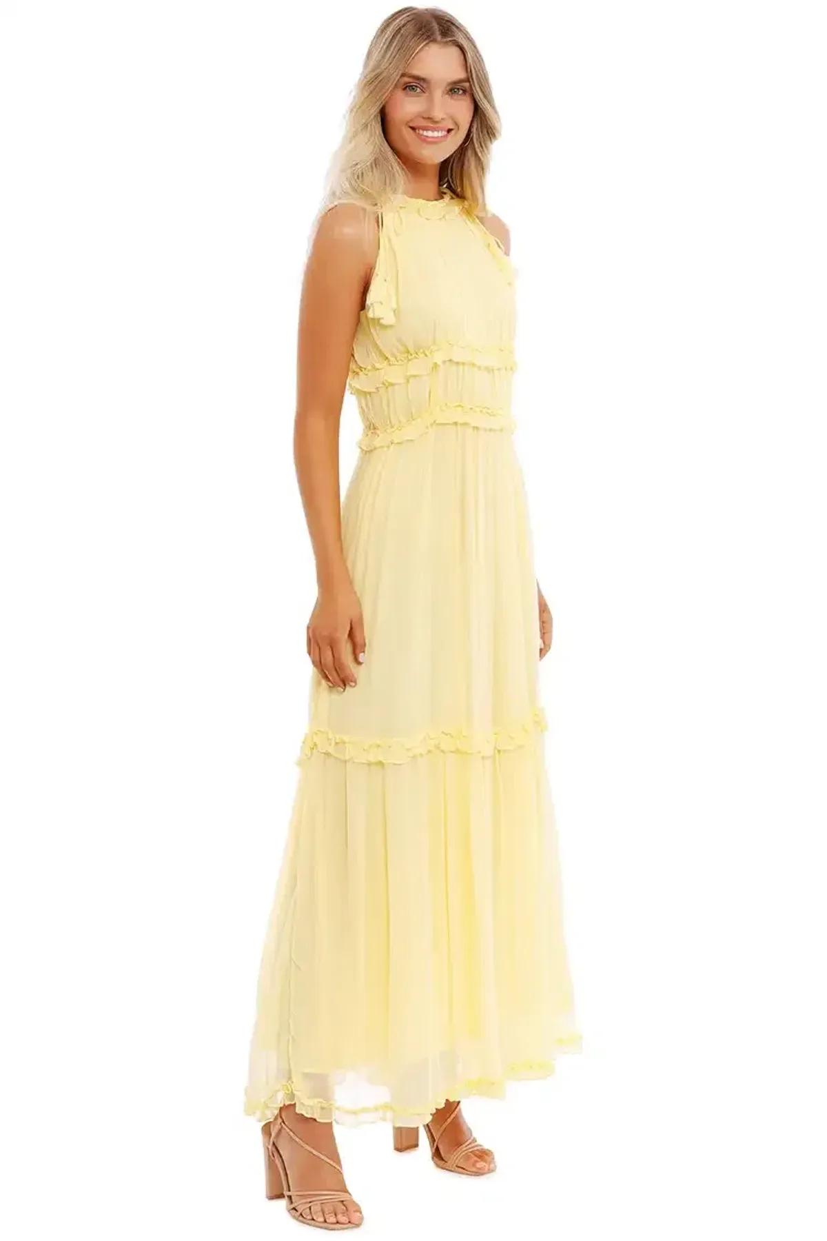 Ministry of Style Vintage Dreams Midi Dress in Butter Size 8 - Image 2
