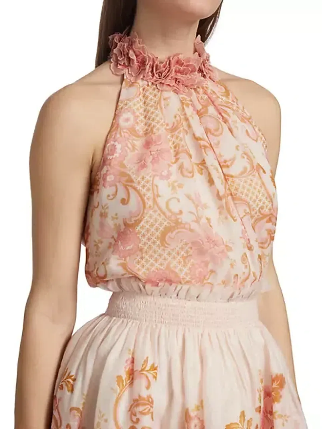Zimmermann Postcard Flip Skirt and Blouse Set Print Size 3 / AU 14 for rent on The Volte - main image