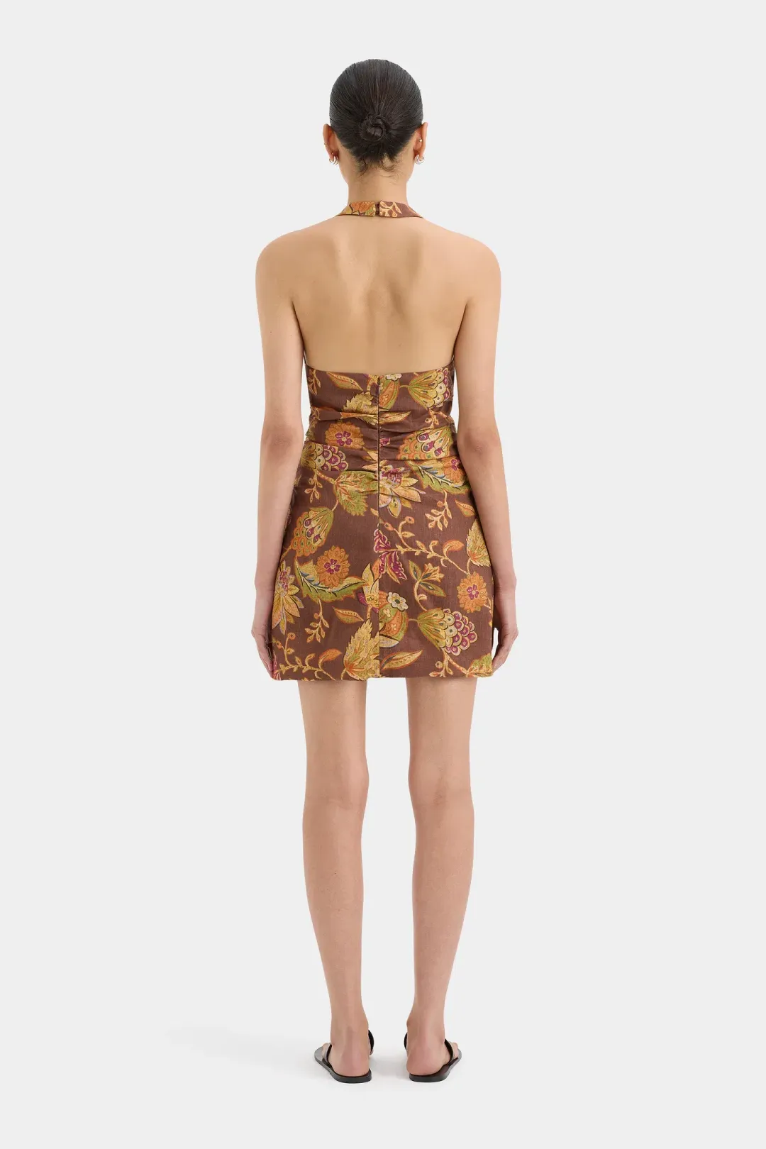 Sir The Label Josefina Corded Halter Dress Brown Multi Size 2/ AU 10 for rent on The Volte - main image