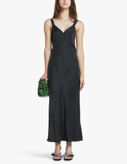 Silk Laundry Deco Ruched Dress Black Size M / AU 10 for rent on The Volte - image 1
