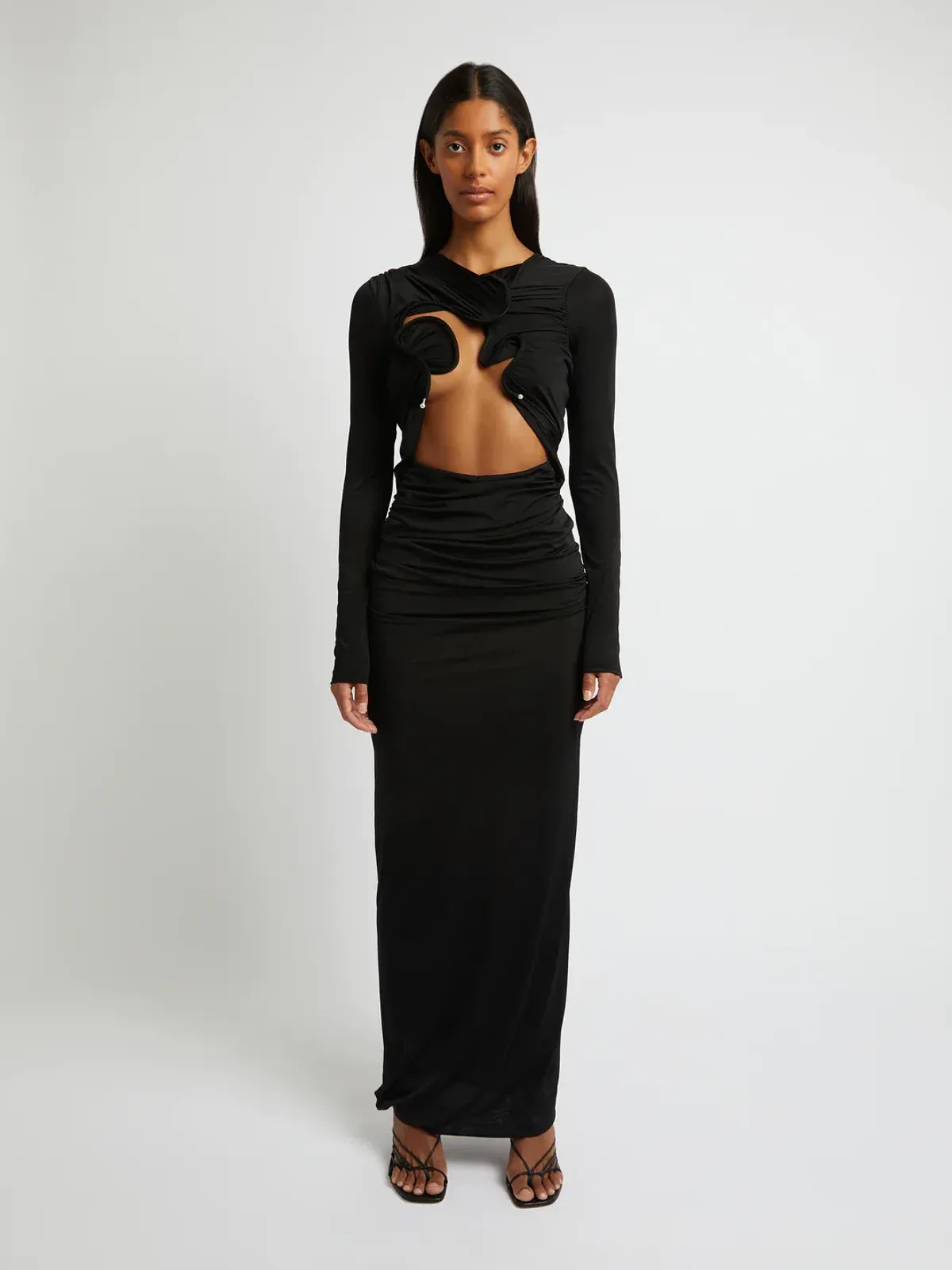 Christopher Esber Venus Long Sleeve Dress Black Size 6 - Image 1