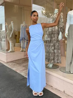 Sir the Label Ilkin Cut Out Dress in Ice Blue Size 1 / AU 8 for rent on The Volte - image 1
