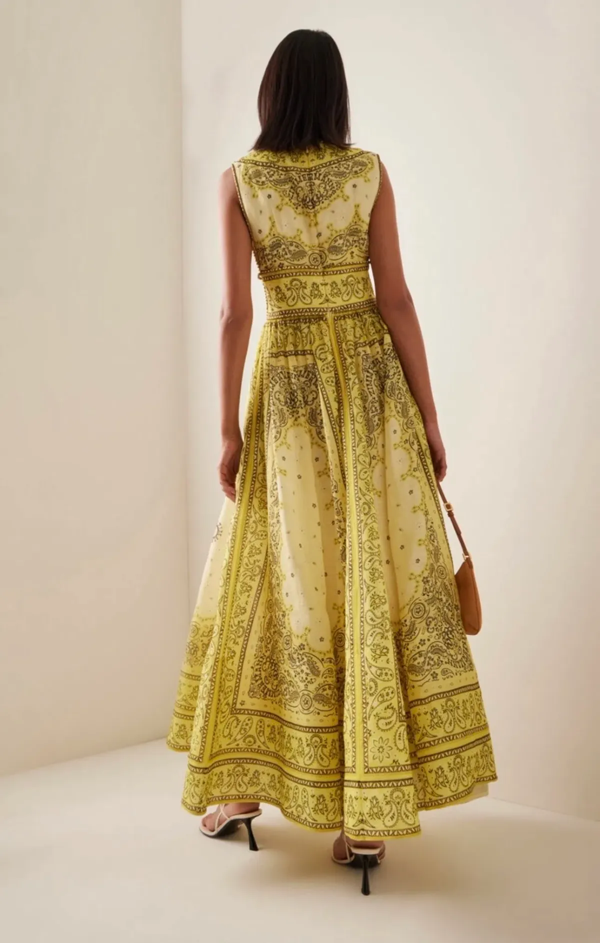 Zimmermann Matchmaker Bow Long Dress Yellow Bandana Size 0 / AU 8 - Image 2