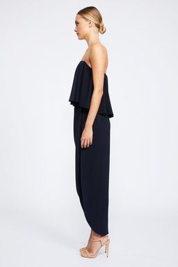 Shona Joy Strapless Frill Drape Maxi Dress Navy Size 12 for rent on The Volte - image 4
