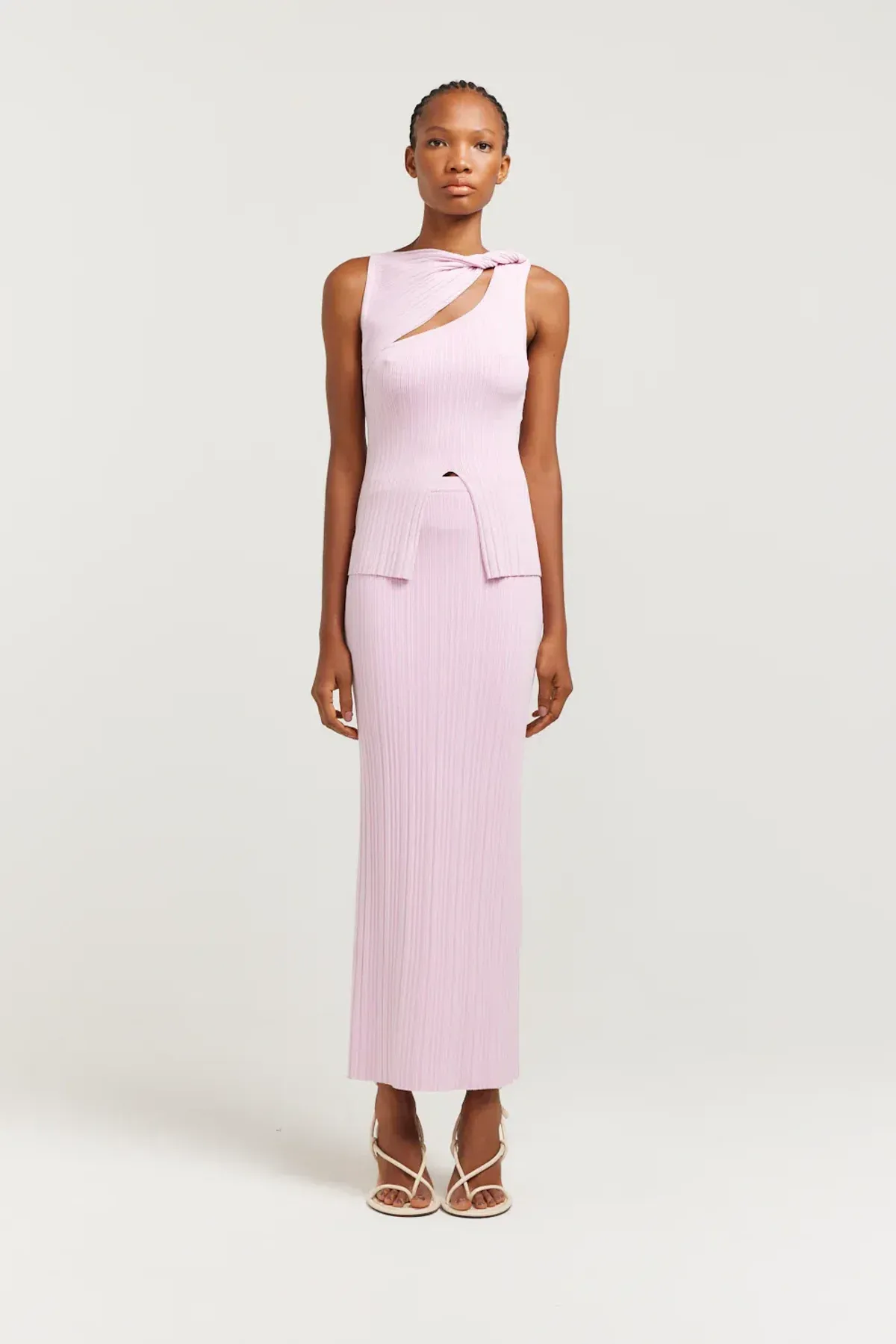 Henne Romme Knit Top and Skirt Set Pink Size S / AU 8 - Image 1