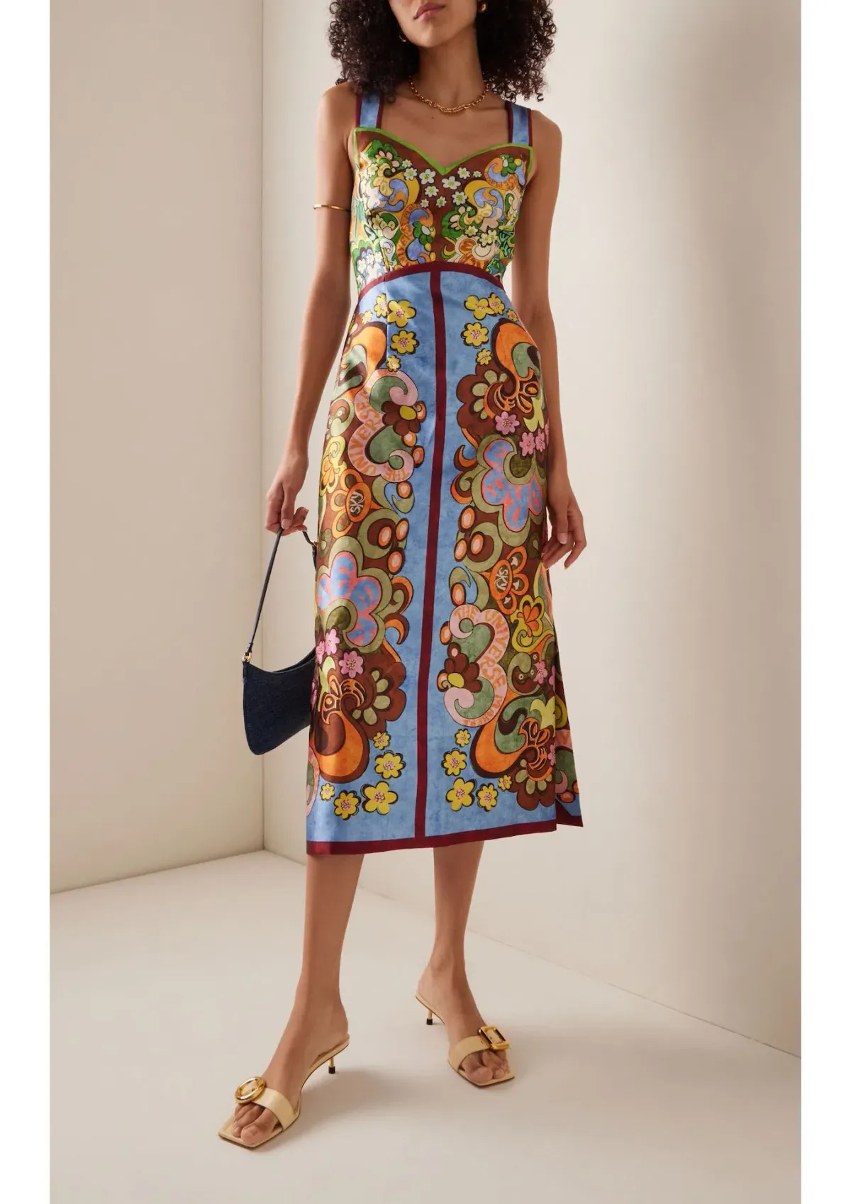 Alemais Dreamer Corset Midi Dress Multi Size 8 for rent on The Volte - main image