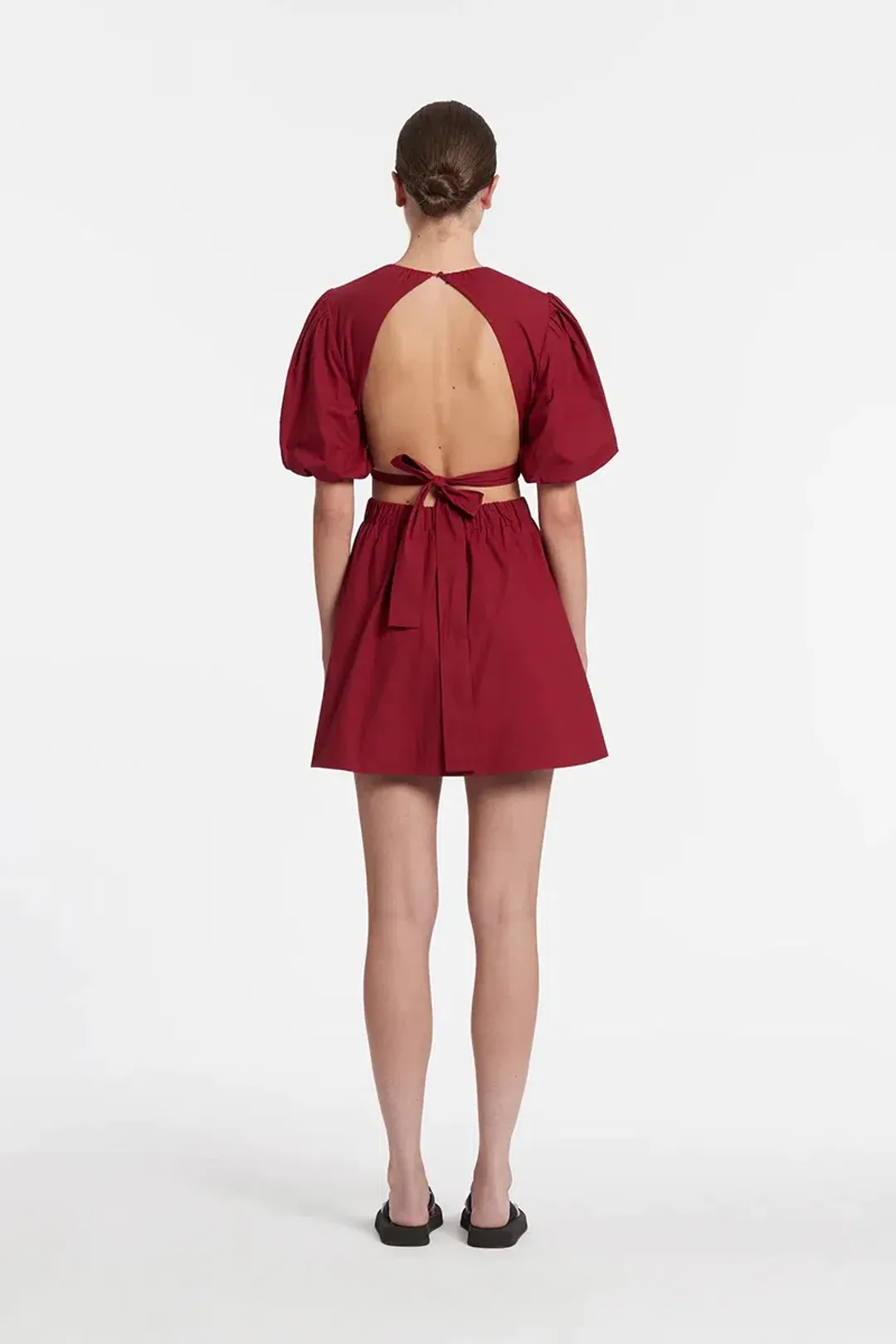 Sir the Label Dion Open Back Mini Dress in Plum Size 0 / AU 6 for rent on The Volte - main image