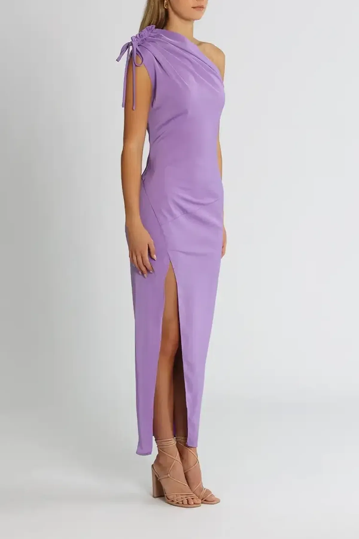 By Johnny Jasmine One Shoulder Dress Lavender Size 8 - Image 4