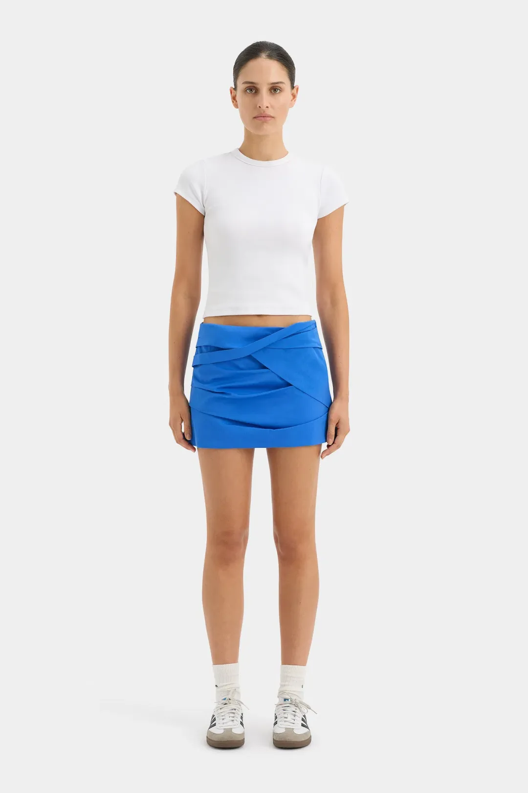 Sir The Label Azul Twist Mini Skirt Cobalt Size 3 / AU 12 for rent on The Volte - main image