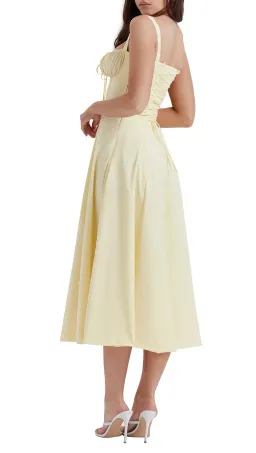 House of CB Carmen Dress Midi Buttercup Yellow Size 8 for rent on The Volte - image 3