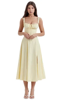 House of CB Carmen Dress Midi Buttercup Yellow Size 8 for rent on The Volte - image 2