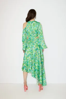 Alemais Cassandra Cut Out Midi Turquoise Dress Green Size 8 for rent on The Volte - image 3